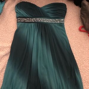 Knee length blue party dress